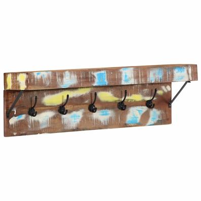 vidaXL Garderobenständer Mehrfarbig 73 x 19 x 23 cm Massivholz Altholz