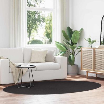 vidaXL Bereichsteppiche Oval HUARTE Schwarz 160 x 230 cm