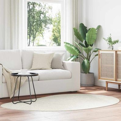 vidaXL Bereichsteppiche HUARTE Creme 140 x 200 cm Polyester