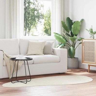 vidaXL Bereichsteppiche HUARTE Creme 100 x 200 cm Polyester