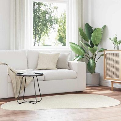 vidaXL Bereichsteppiche HUARTE Creme 140 x 200 cm Polyester