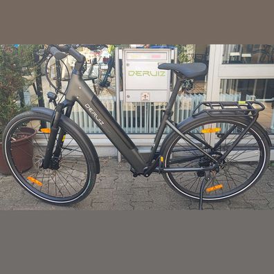 DERUIZ E-Bike 28Zoll Quartz Cityrad Shimano 8 Gang Drehmomentsensor 55 Nm/644Wh/161km