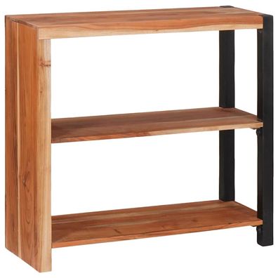 vidaXL Bücherregal Braun 80 x 30 x 75 cm Massivholz Akazie