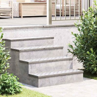 vidaXL Treppe Tritt Rechtwinklig 2 pcs Silber 80 x 20 cm Aluminium