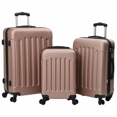 vidaXL Koffer 3 pcs Roségold 50 x 31 x 78 cm ABS Kunststoff