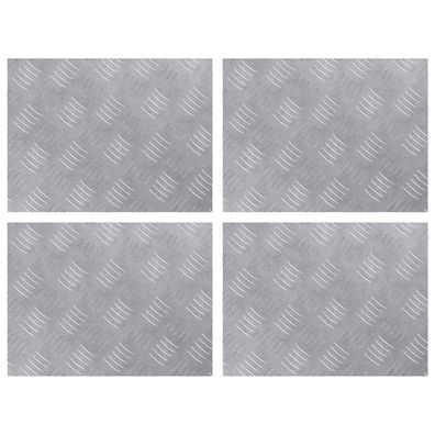 vidaXL Treppe Tritt Rechtwinklig 4 pcs Silber 40 x 30 cm Aluminium