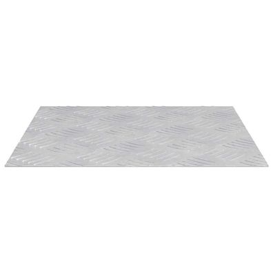 vidaXL Treppe Tritt Quadratisch 2 pcs Silber 40 x 40 cm Aluminium