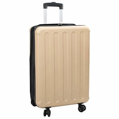 vidaXL Koffer mit Schloss Champagner 43 x 27 x 66 cm ABS Kunststoff