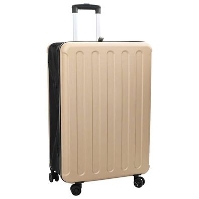 vidaXL Koffer mit Schloss Champagner 50 x 30 x 76 cm ABS Kunststoff
