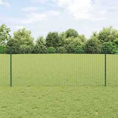 vidaXL Eingebetteter Zaunpfosten 11 stk. Grün 140 cm