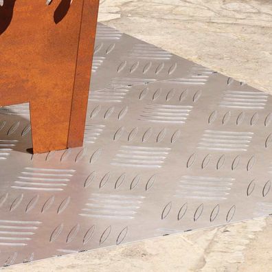 vidaXL Treppe Tritt Rechtwinklig 2 pcs Silber 80 x 40 cm Aluminium