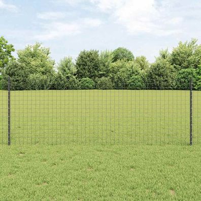 vidaXL Eingebetteter Zaunpfosten 5 stk. Grau 120 cm