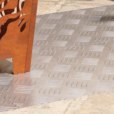 vidaXL Treppe Tritt Rechtwinklig 4 pcs Silber 90 x 40 cm Aluminium
