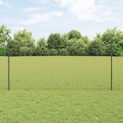 vidaXL Eingebetteter Zaunpfosten 5 stk. Grau 160 cm
