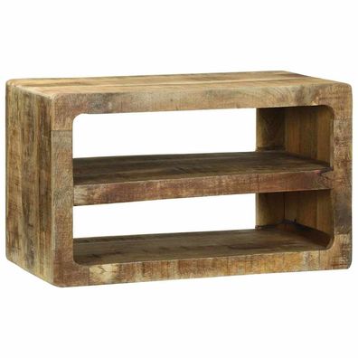 vidaXL TV-Schränk mit Regal Braun 60 x 32 x 36 cm Massivholz Mango