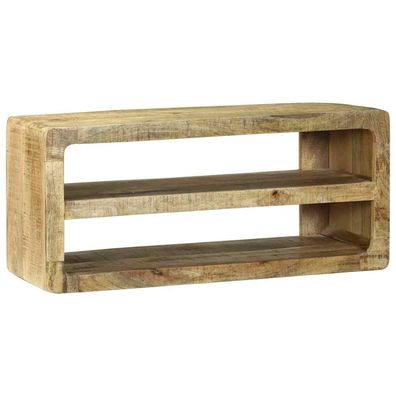vidaXL TV-Schränk mit Regal Braun 80 x 32 x 36 cm Massivholz Mango