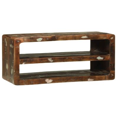vidaXL TV-Schränk Mehrfarbig 80 x 32 x 36 cm Massivholz Altholz