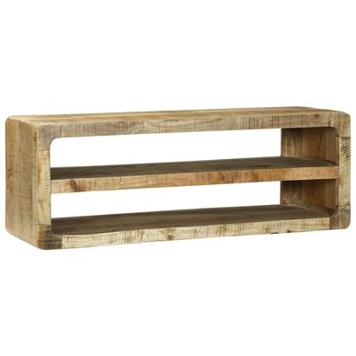 vidaXL TV-Schränk mit Regal Braun 100 x 32 x 36 cm Massivholz Mango