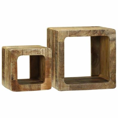 vidaXL TV-Einheiten 2 pcs Braun 36 x 30 x 36 cm Massivholz Mango