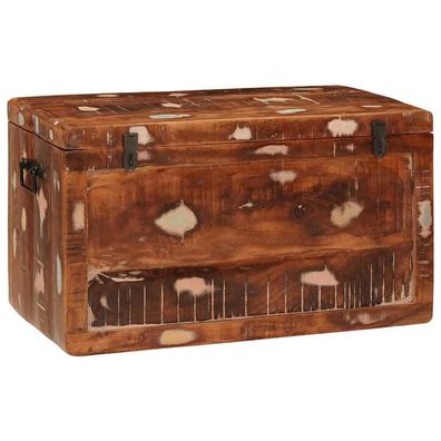 vidaXL Aufbewahrungsbox mit Speicher mit Tür Braun Massivholz Mango