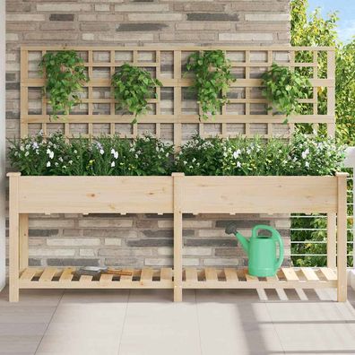 vidaXL Garten-Pflanzgefäß Beige 203,5 x 54 x 152,5 cm