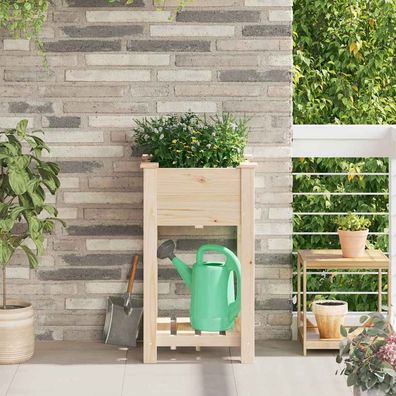 vidaXL Garten-Pflanzgefäß Beige 45 x 45 x 76,5 cm