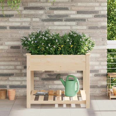 vidaXL Garten-Pflanzgefäß Beige 90 x 90 x 76,5 cm