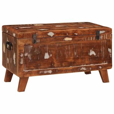 vidaXL Aufbewahrungsbox mit Speicher 70 x 35 x 40 cm Massives Altholz