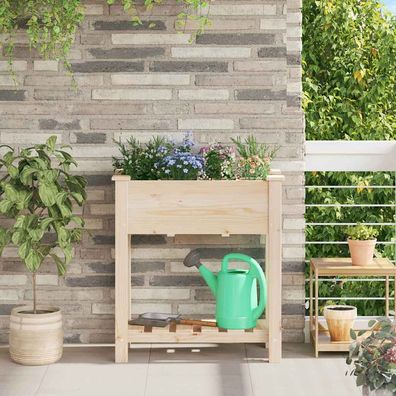 vidaXL Garten-Pflanzgefäß Beige 71 x 37 x 76,5 cm