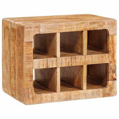vidaXL Weinregal mit Speicher Braun 44 x 30 x 35 cm Massivholz Mango