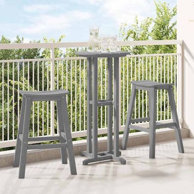 vidaXL Barhocker 2 pcs Hellgrau 52 x 43 x 73,5 cm HDPE