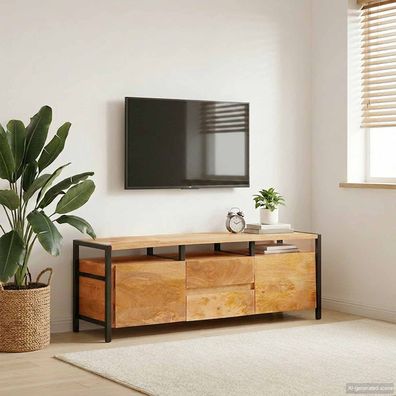 vidaXL Stauraumschränke Braun 110 x 30 x 40 cm Massivholz Mango