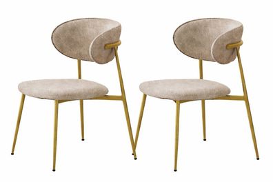 Set aus 2 Polsterstühlen mit modernem Design und Komfort