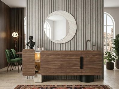 Stilvolles Sideboard mit Spiegel für elegantes Wohnen und viel Stauraum