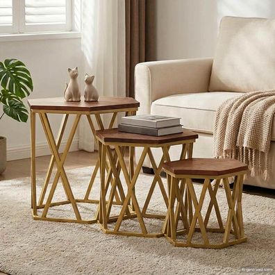 vidaXL Couchtische Braun 55 x 55 x 50 cm Massivholz Mango