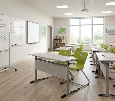 Schulset Modern Ergonomisch Grau Schultisch Grun Stuhl Doppelsitzige