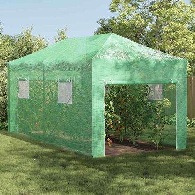 vidaXL Gewächshaus mit Pop-up-Rahmen Grün 290 x 580 x 315 cm Eisen