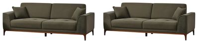 Wohnzimmer Set Modern Grün Designer-Sofa Komfortabel Minimalismus
