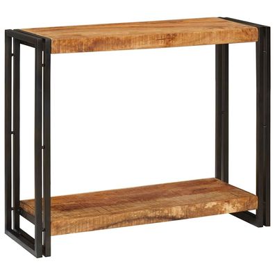 vidaXL Konsolentisch mit Regal Braun 90 x 33 x 75 cm Massivholz Mango