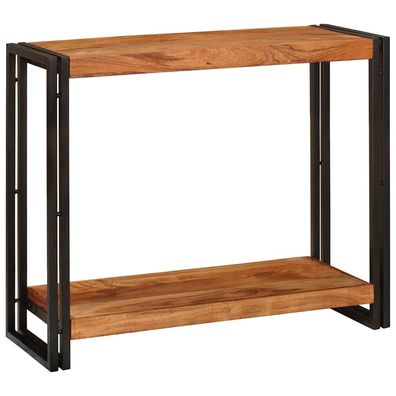 vidaXL Konsolentisch mit Regal Braun 90 x 33 x 75 cm Massivholz Akazie