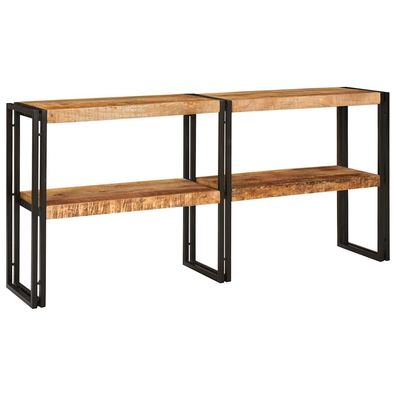 vidaXL Konsolentisch mit Regal Braun 160 x 33 x 75 cm Massivholz Mango
