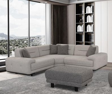 U-förmiges Sofa und Hocker für modernes Wohnen im eleganten Design