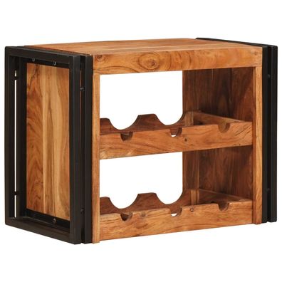 vidaXL Weinregal Braun 60 x 45 x 33 cm Massivholz Akazie