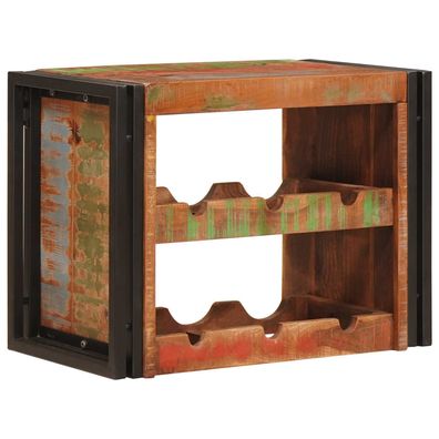 vidaXL Weinregal Braun 60 x 45 x 33 cm Massives Altholz