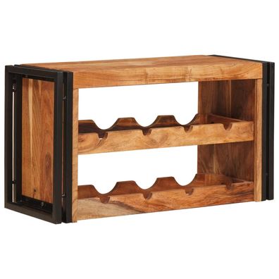 vidaXL Weinregal Braun 80 x 45 x 33 cm Massivholz Akazie