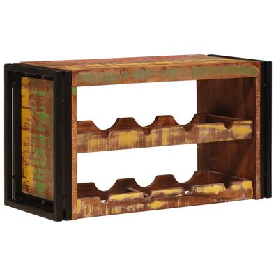vidaXL Weinregal Braun 80 x 45 x 33 cm Massives Altholz
