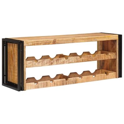 vidaXL Weinregal Braun 120 x 45 x 33 cm Massives grobes Mangoholz