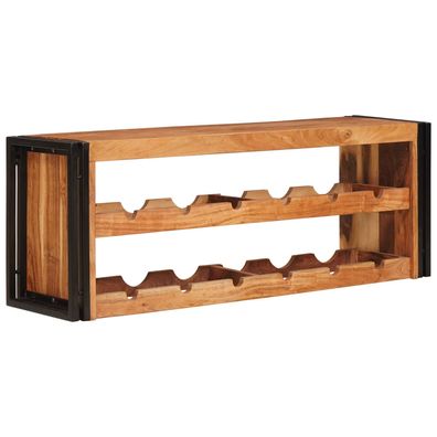 vidaXL Weinregal Braun 120 x 45 x 33 cm Massivholz Akazie