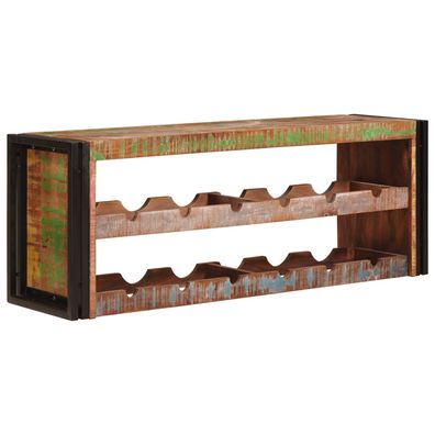 vidaXL Weinregal Braun 120 x 45 x 33 cm Massives Altholz