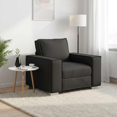 vidaXL Sofa-Sessel Schwarz 100 cm Kunstleder